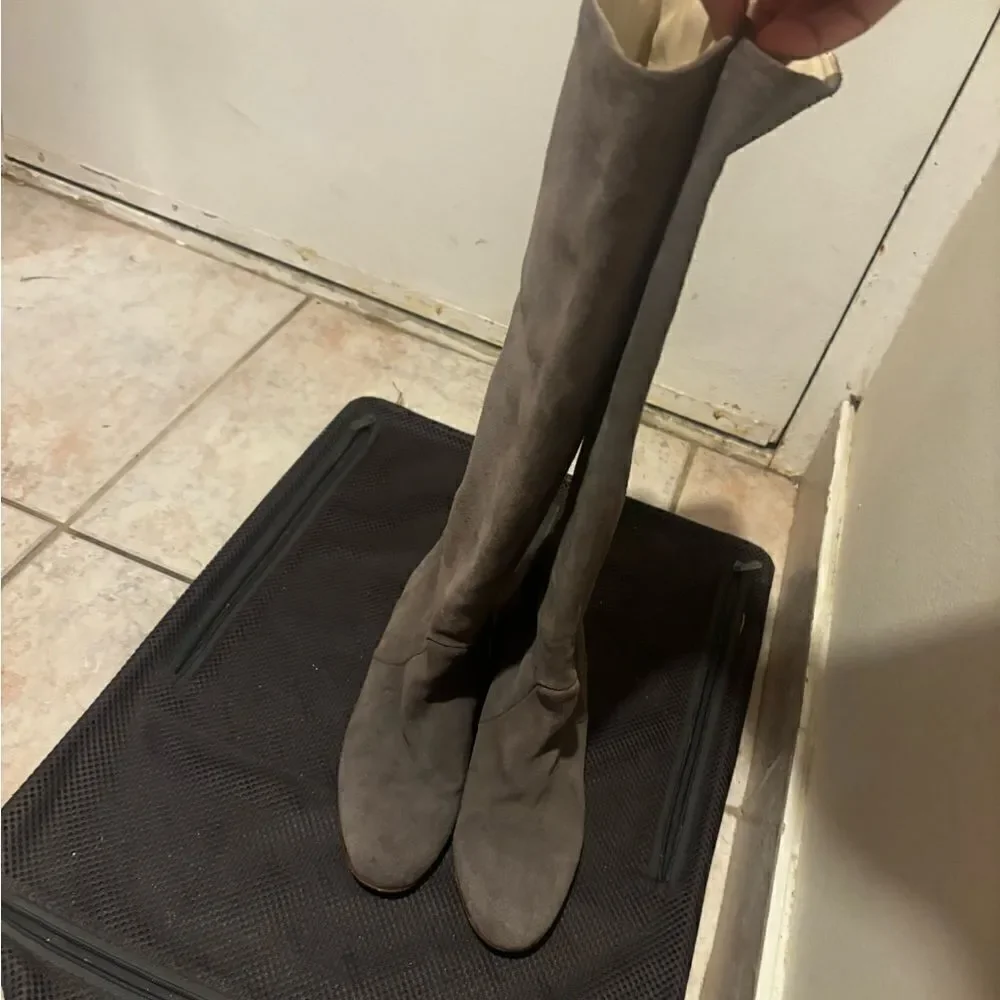 Candela Over The Knee Heel Boots gray wedge boot heels cute shoes